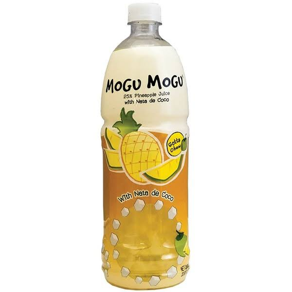 Mogu Mogu Pineapple Flavoured Drink with Nata de Coco 1 Litre