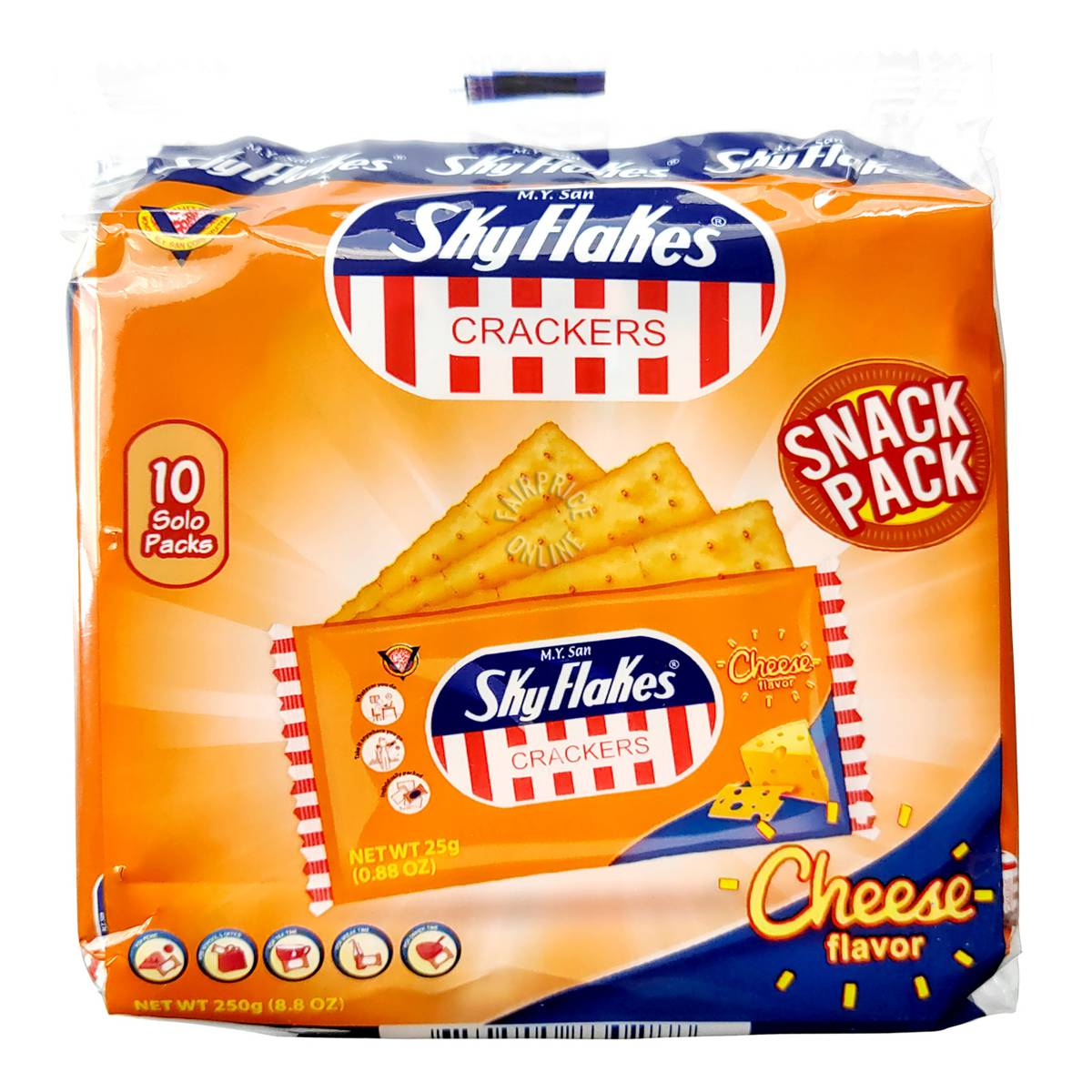 MYSan Skyflakes Crackers au Fromage 10 Paquet Unique 250g