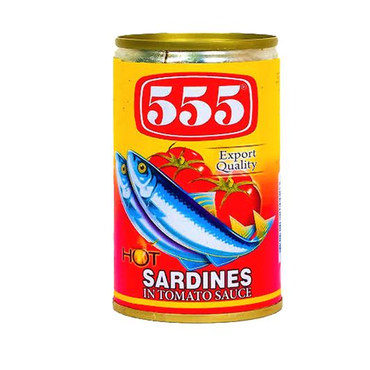 555 Sardines in tomato sauce and chilli 155g