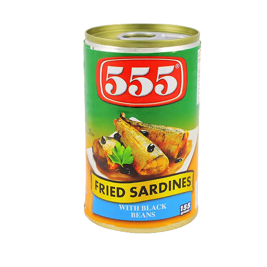 555 Sardines frites à l'huile de soja avec sauce aux haricots noirs 155 g