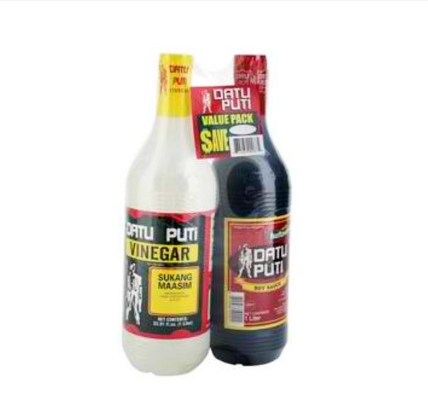 Datu Puti Value Pack sauce soja et vinaigre 2x1L