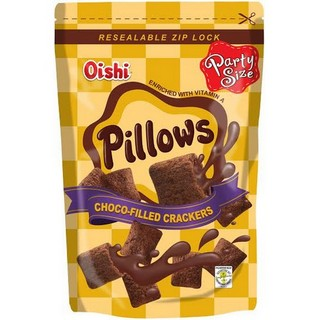 Oishi Pillows Choco-Filled Crackers Party Size 150g