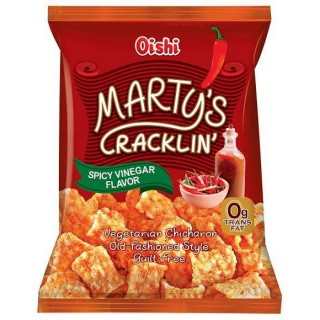 Oishi Marty’s Cracklin’ Vegetarian Chicharon Spicy Vinegar 90g BUY 2 GET 1 FREE