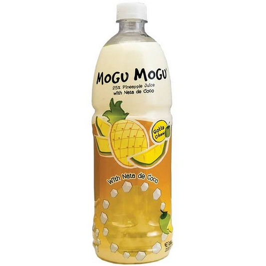 Mogu Mogu Boisson aromatisée à l'ananas avec Nata de Coco 1 Litre