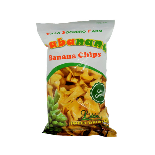 Villa Socorro Sabanana Banana Chips Lite Sweet Original 100g