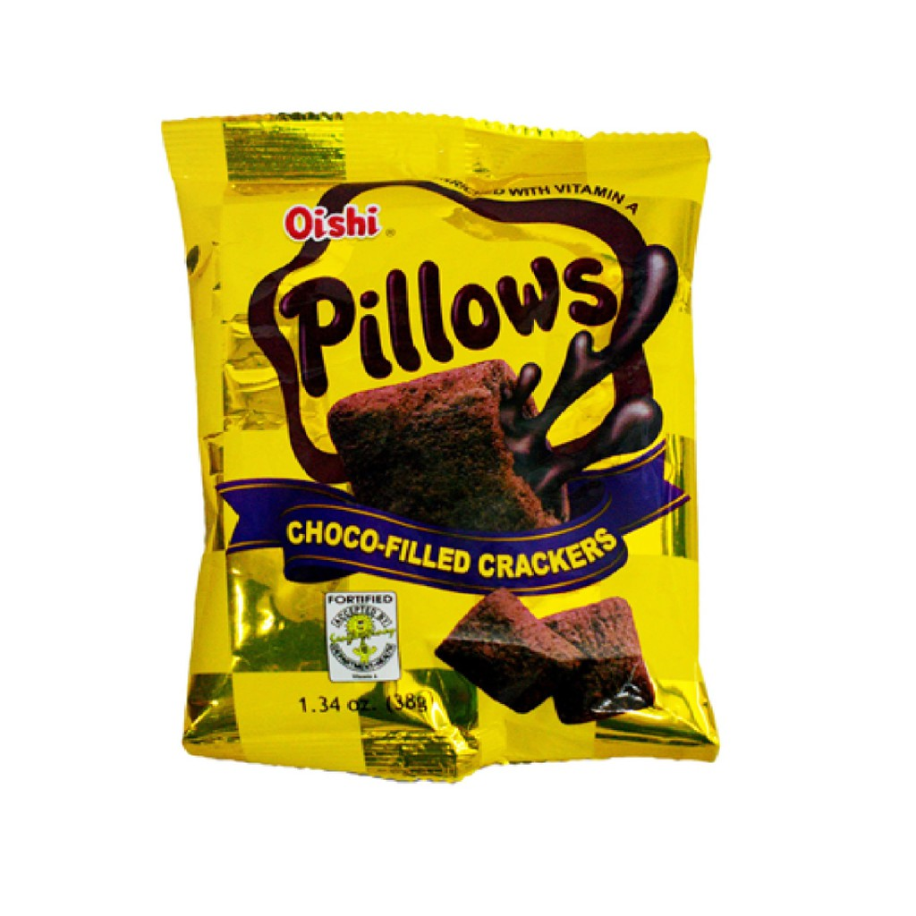 Oishi Pillows Choco Filled Crackers 38g