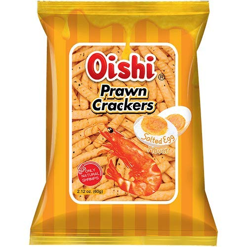 Oishi Prawn Crackers Salted Egg Flavour 60g