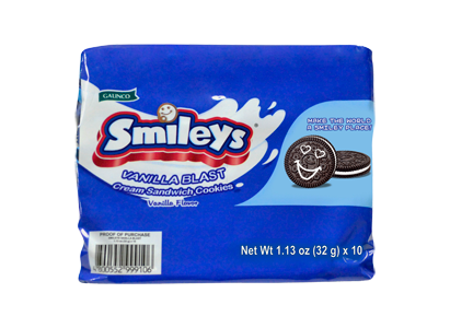 Smileys Vanilla Cream Blast Sandwich Cookies 10x32g