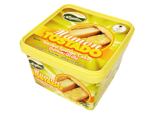 Angelina Mamon Tostado-Toasted Sponge Cake in Tub 450g