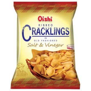 Oishi Ribbed Cracklings Salt & Vinegar 50g