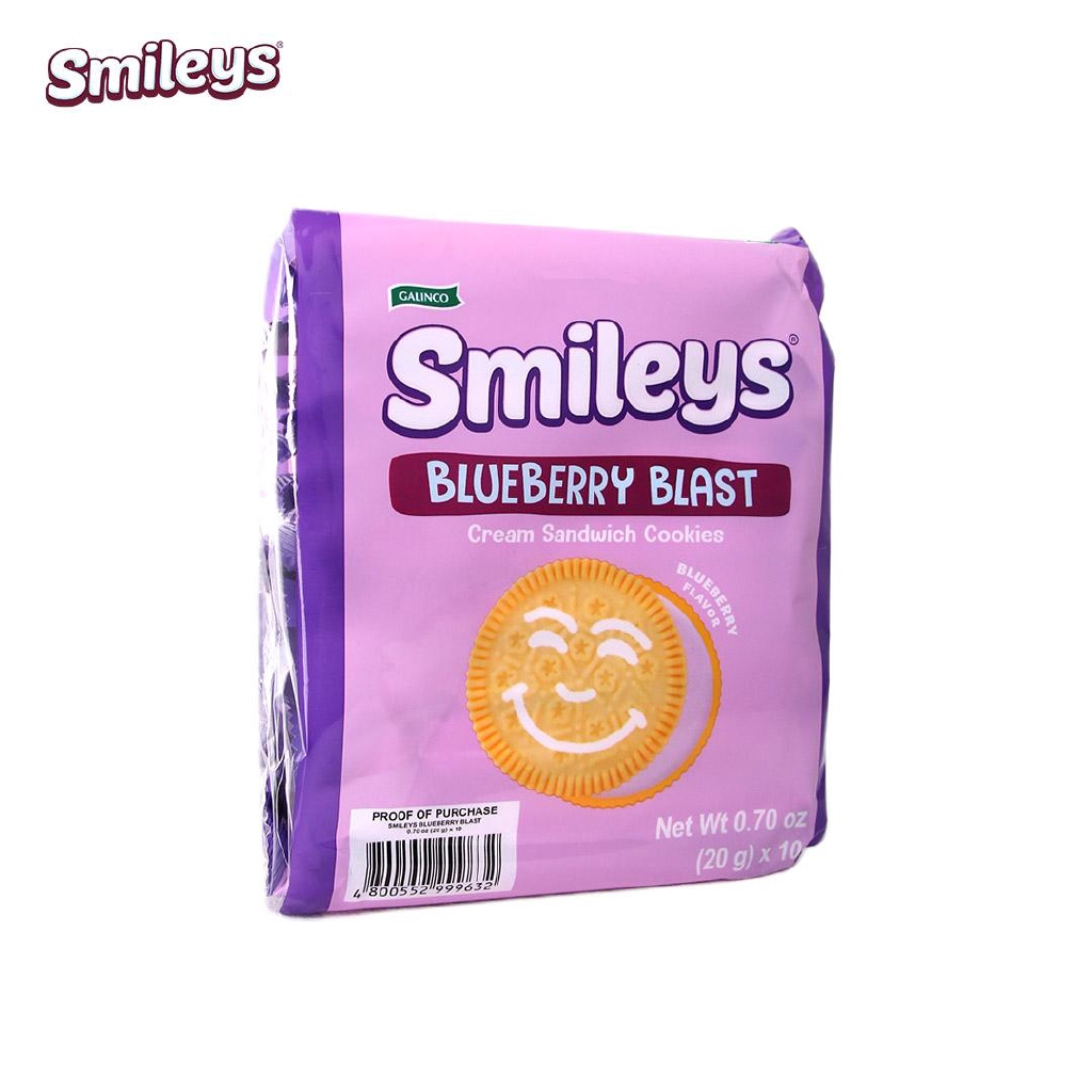 Smileys Blueberry Blast Cream Sandwich Cookies 10x32g