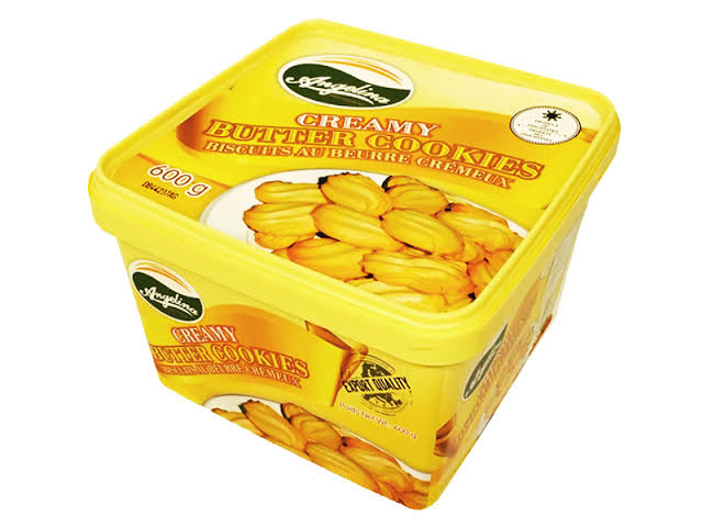 Angelina Creamy Butter Cookies in Tub 600g