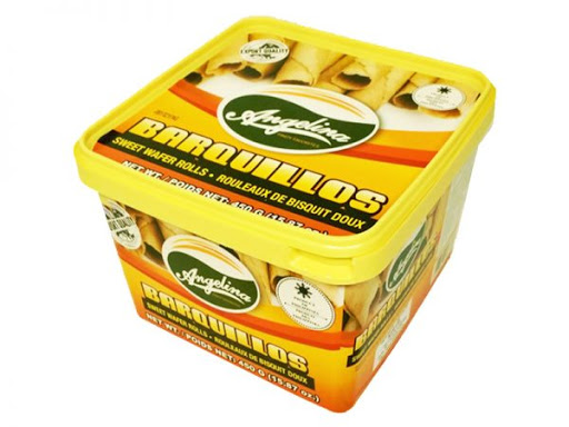 Angelina Sweet Wafer Rolls- Barquillos in Tub 450g