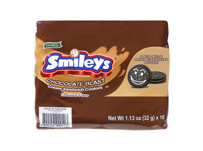 Smileys Chocolate Blast Cream Sandwich Cookies 10x32g