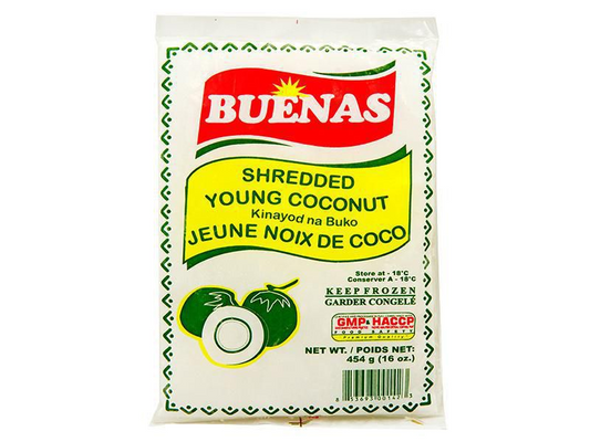 Buenas Shredded Young Coconut-Kinayod na Buko 454g