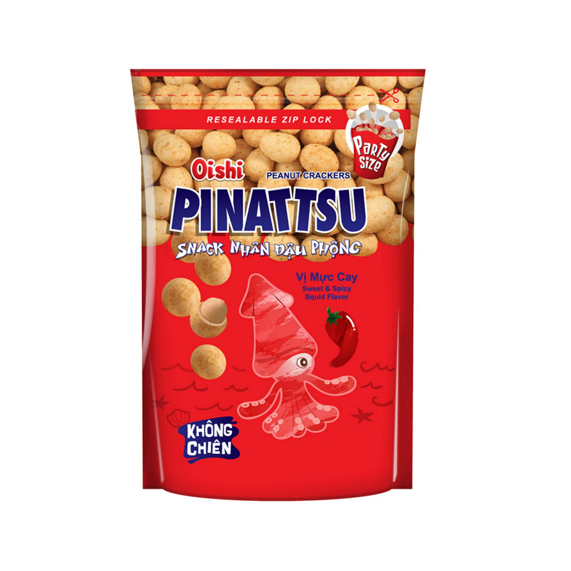 Oishi Pinattsu Sweet and Spicy Squid Flavour Peanut Crackers Oishi Pinattsu Sweet and Spicy Squid Flavour Peanut Crackers