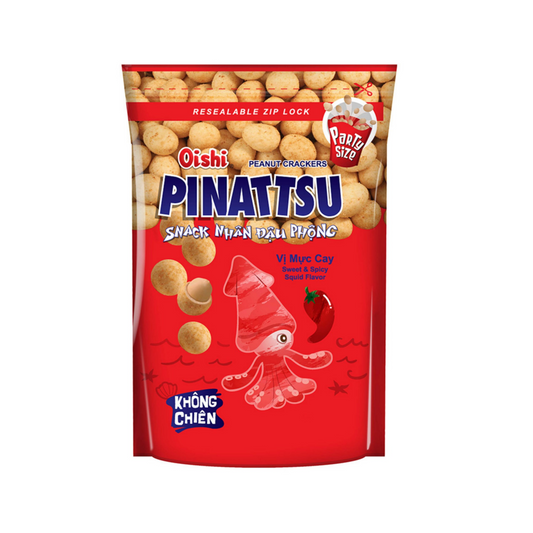 Oishi Pinattsu Sweet and Spicy Squid Flavour Peanut Crackers 95g