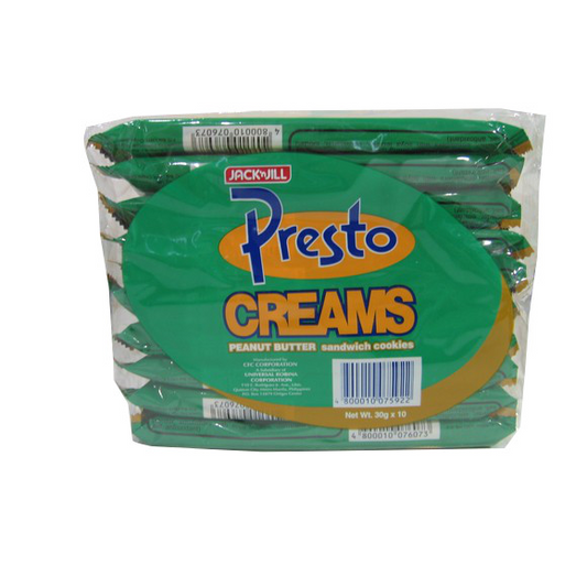 Jack’n Jill Presto Cream Peanut Butter Sandwich Cookies 10x30g