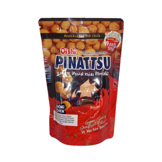 Oishi Pinattsu Super Spicy Seafood Flavour Peanut Crackers 95g BUY 2 GET 1 FREE