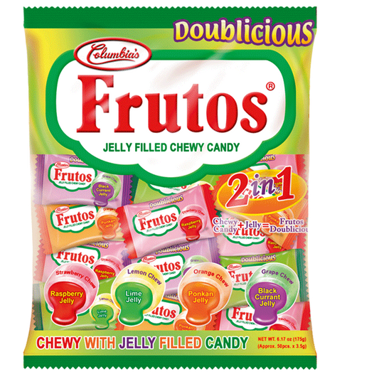 Frutos Doublicious Jelly Filled Chewy Candy 50’s