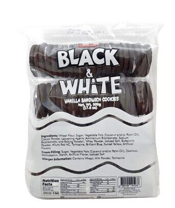 Rich Garden Black and White Vanilla Cream Filled Sandwich Cookies 500g