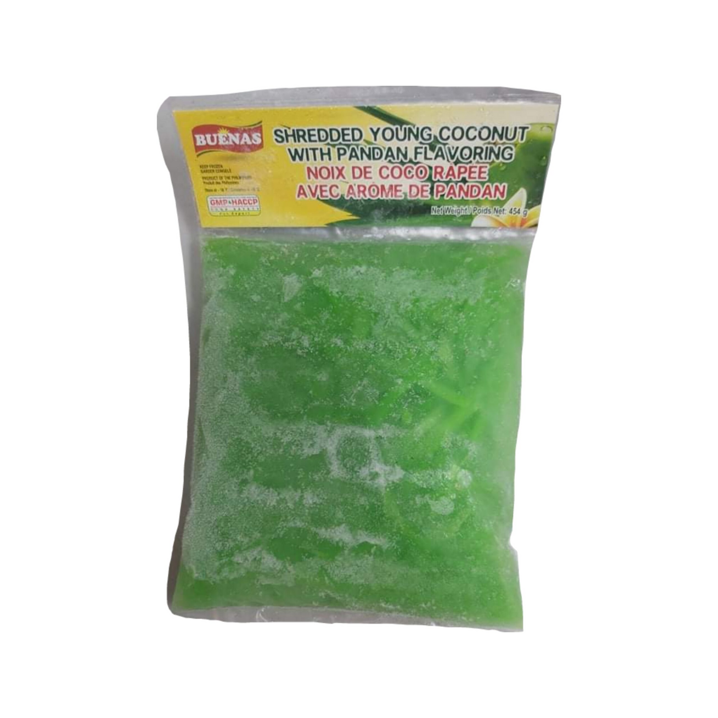 Buenas Shredded Young Coconut Pandan Flavor 227g