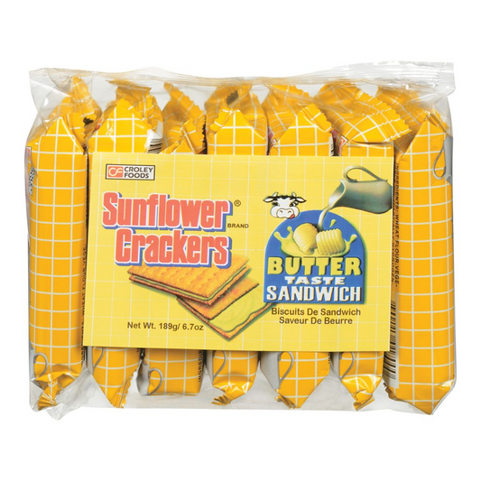 Sandwich au goût de beurre de crackers de tournesol 7x25g